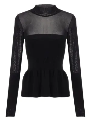 трикотажный топ с баской