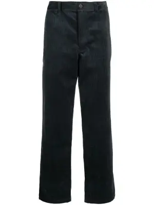 corduroy straight-leg cut trousers