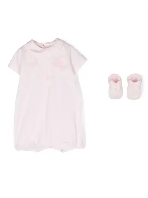 Комплект из пинеток и ромпера с аппликацией