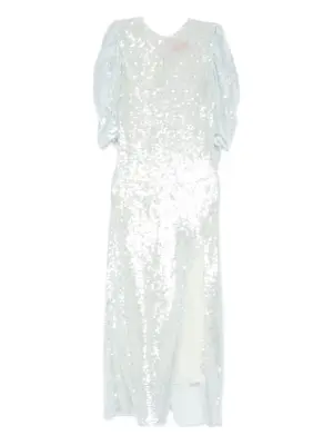 Платье миди Drama с объемными рукавами и пайетками