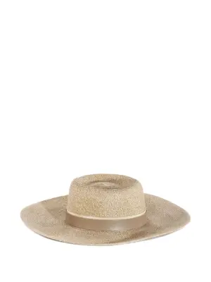 шляпа с кожаной лентой
