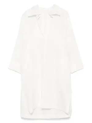 Платье миди с V-образным вырезом