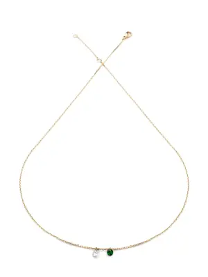 18kt yellow gold Set Free diamond necklace