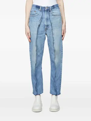 Джинсы с открытыми швами