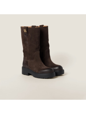 Замшевые сапоги