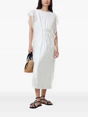 Платье миди Ola с оборками и кружевом