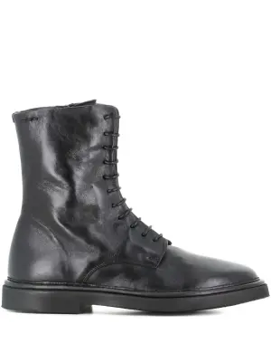 Ботинки на шнуровке с молнией