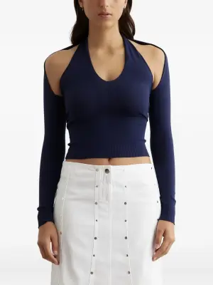 Топ с открытой спиной и длинными рукавами