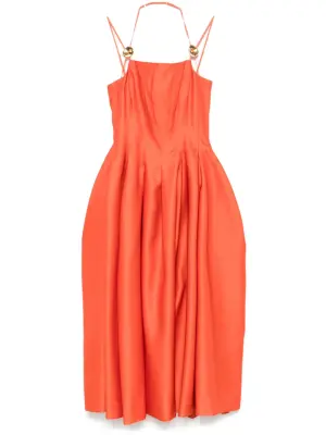 Платье миди с ремешками