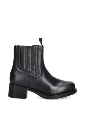Кожаные ботильоны на молнии сбоку