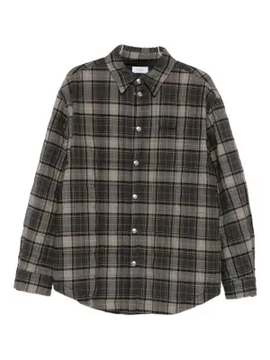 Стеганая куртка-рубашка в клетку