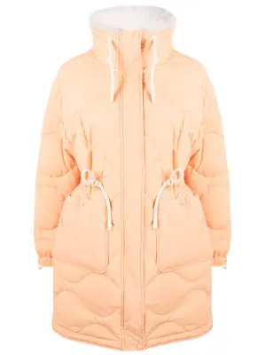 Стеганое пальто с кулиской