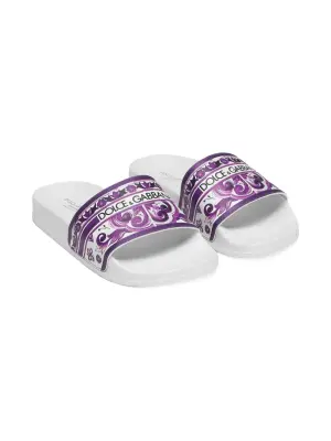 шлепанцы с принтом Majolica