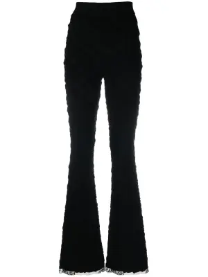 Расклешенные брюки с монограммой