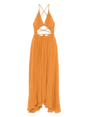 Платье макси со складками