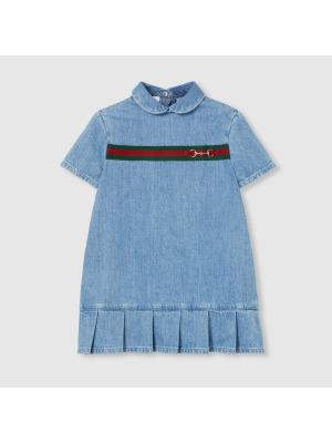 Детское джинсовое платье с лентой Web