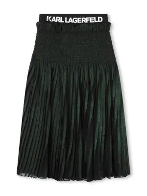 Юбка со складками и логотипом