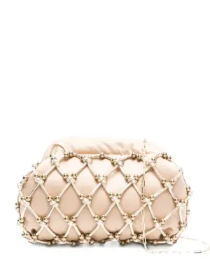 Атласный клатч с бусинами