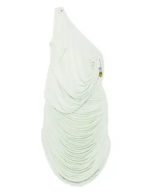 драпированное платье на одно плечо