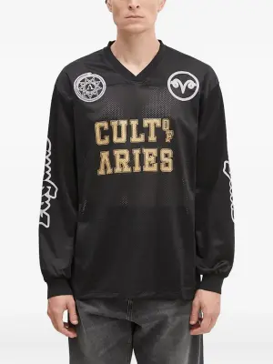 Топ с длинными рукавами и сетчатыми вставками