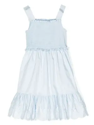 Платье с эластичной вставкой и вышивкой