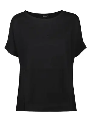 Футболка из хлопка с подвернутыми рукавами