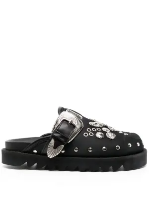 Мюли с люверсами