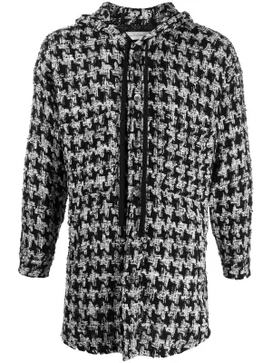 Твидовая куртка с капюшоном