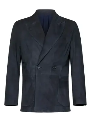 двубортный пиджак с заостренными лацканами