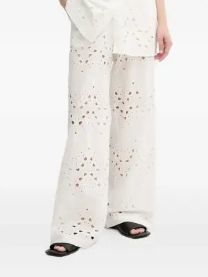 Прямые брюки с люверсами