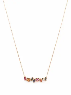 Колье из розового золота с сапфирами