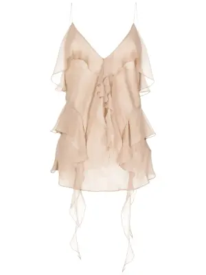 Шелковый топ с драпировкой