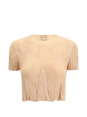 Плиссированный укороченный топ