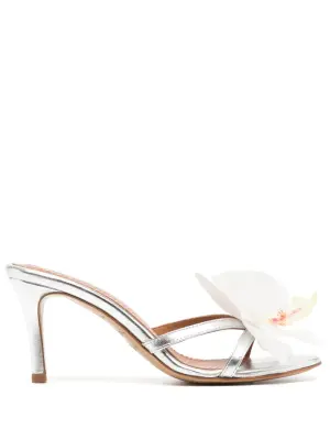 Мюли с цветочным декором