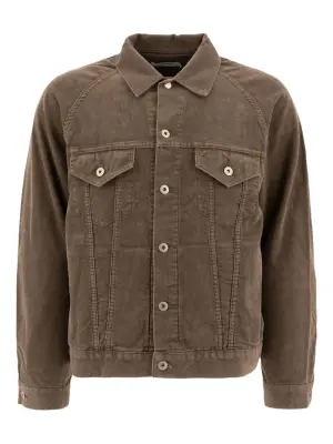 Вельветовый пиджак на пуговицах