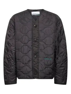 Стёганая куртка с вышивкой логотипа
