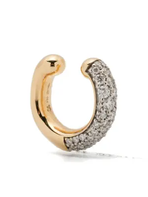 Кафф для уха Shard с инкрустацией, 18-каратное золото