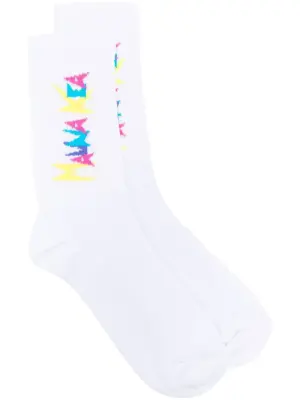 Носки вязки интарсия с логотипом