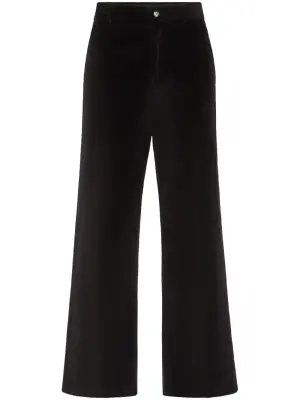 Бархатные брюки широкого кроя