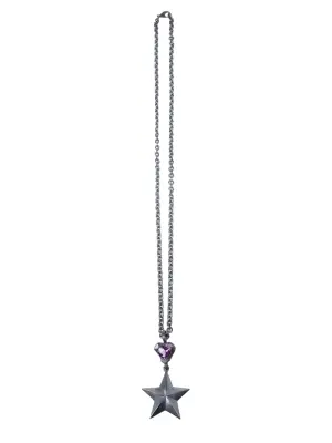 подвеска с фиолетовыми звёдлами и сердцем