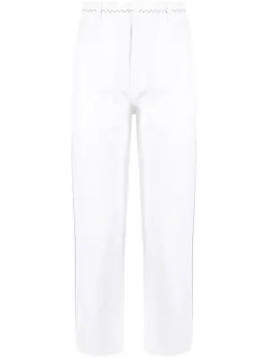 Прямые брюки с вышивкой