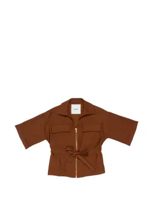 Куртка с молнией и завязками-стяжками