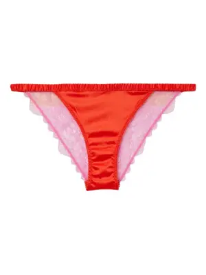 Сатиновые трусы с кружевом