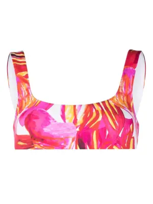 Топ бикини с абстрактным принтом