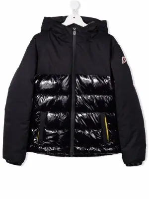 пуховик со вставками