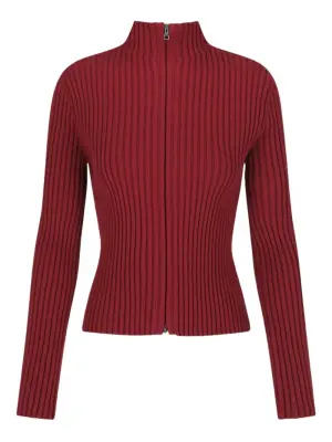 Кардиган на молнии в рубчик