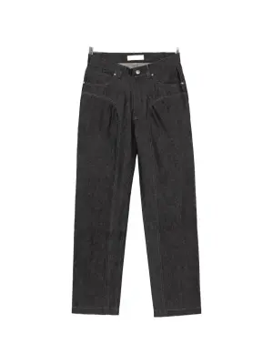 Джинсы прямого кроя с отделкой швами