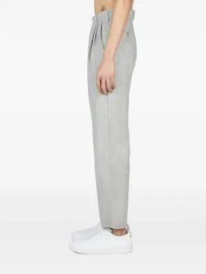 брюки с графичным принтом и складками