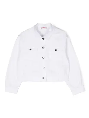 Джинсовая куртка с эластичным подолом