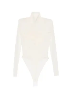 Боди с длинными рукавами из кружева